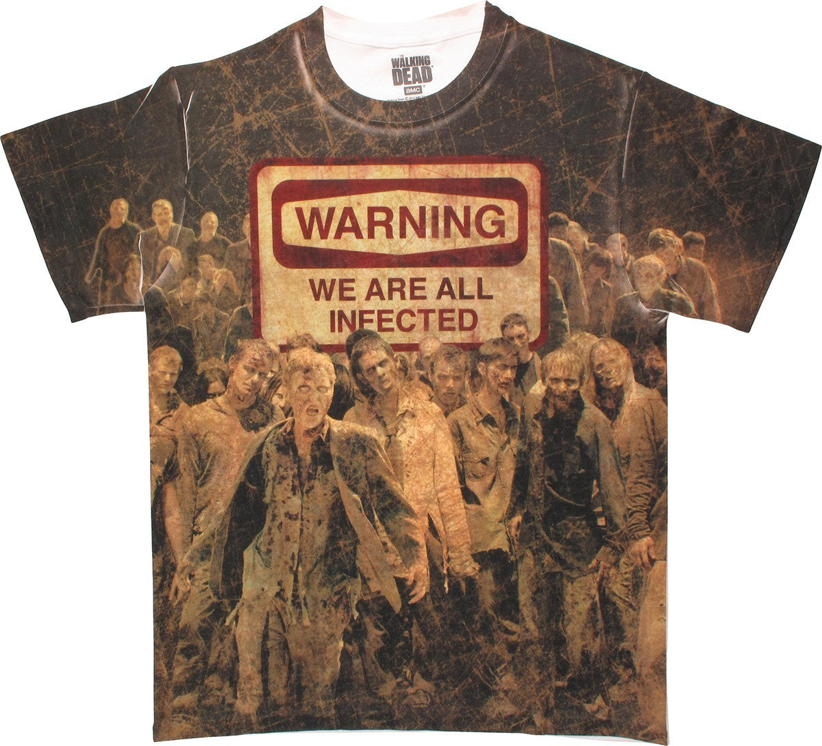 Walking Dead Warning Sublimated T-Shirt Sheer