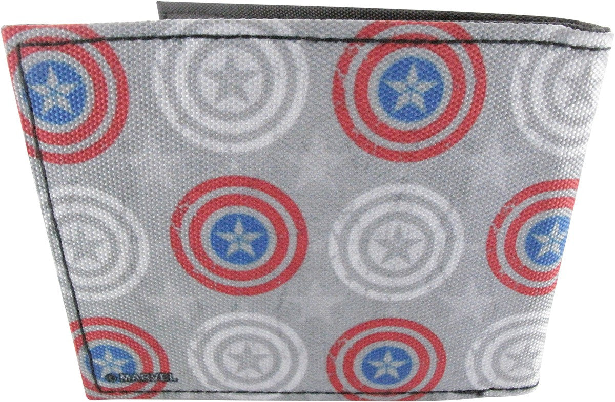 Captain America Shield Pattern Bi-Fold Wallet