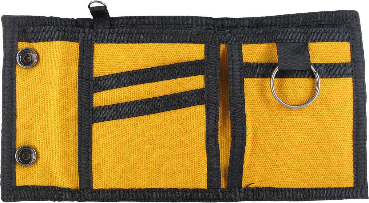 Flash Logo Yellow Snap Canvas Tri-Fold Wallet