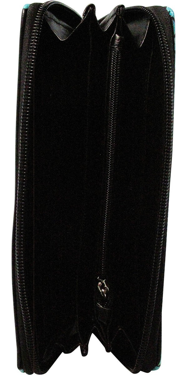 Little Mermaid Silhouette Shells Zip Clutch Wallet