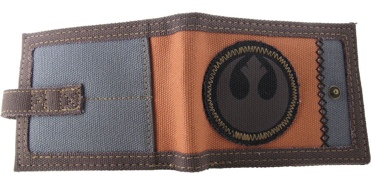 Star Wars Stitch Rebel Logo Canvas Bi-Fold Wallet