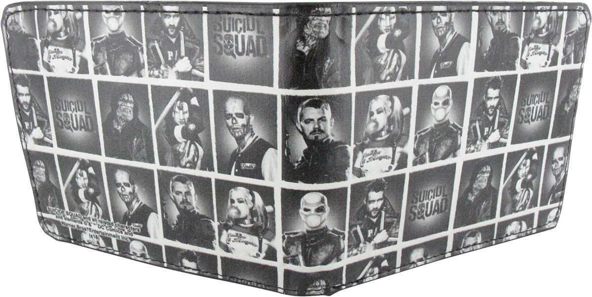 Suicide Squad Team Grid BW Wallet