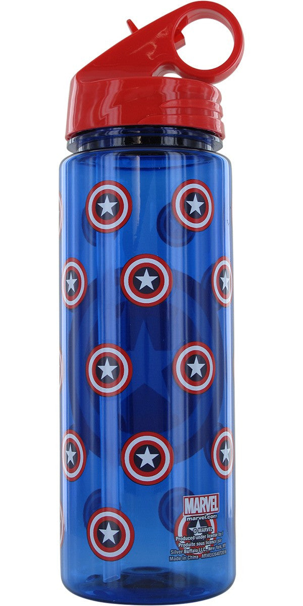 Captain America All Over Logos Water Bottle