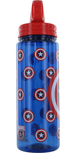 Captain America All Over Logos Water Bottle