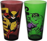 Wolverine and Incredible Hulk Pint Glass Set
