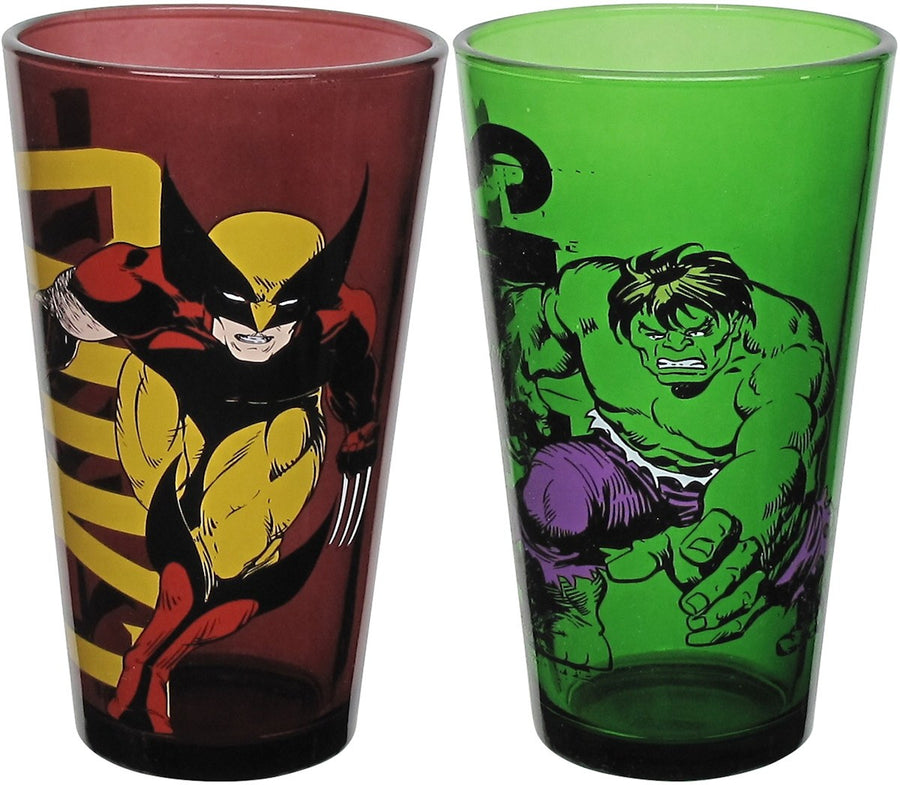 Wolverine and Incredible Hulk Pint Glass Set – Stylin Online