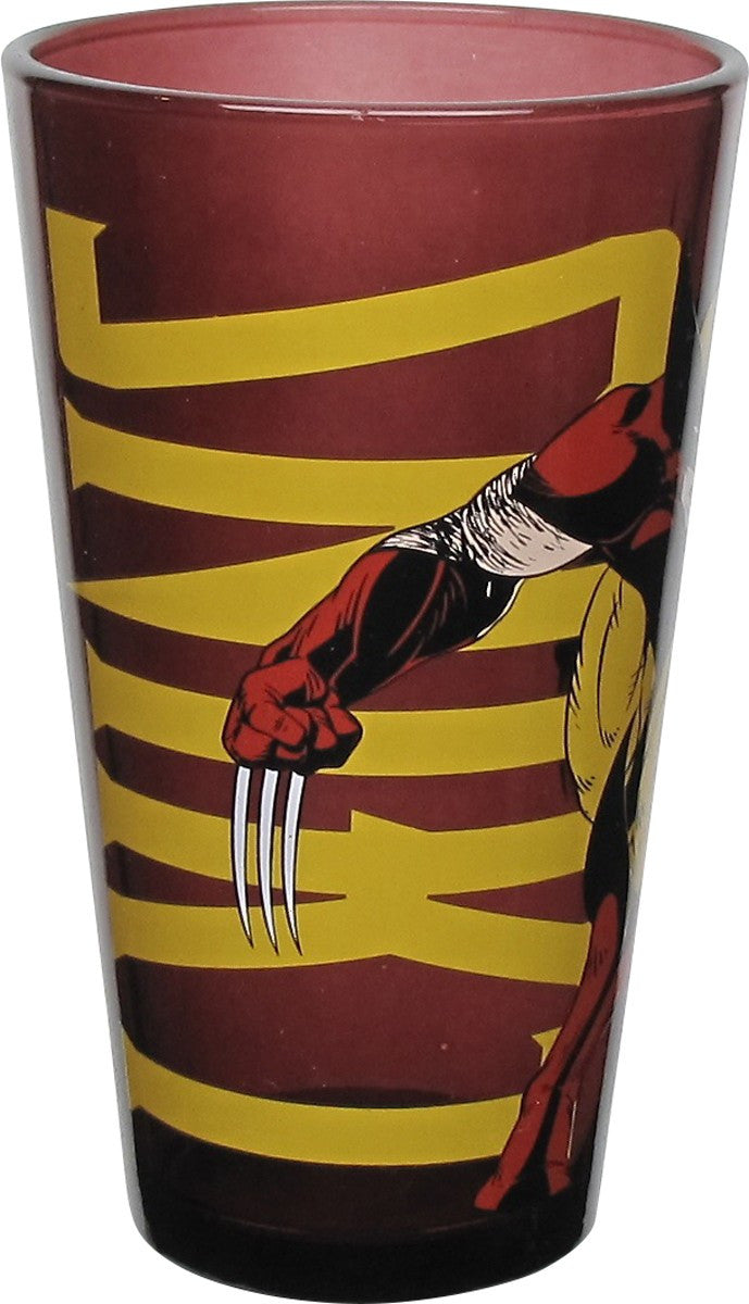 Wolverine and Incredible Hulk Pint Glass Set