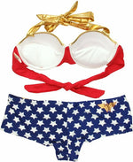Wonder Woman Bandeau Cheeky Short Bikini Swimsuit