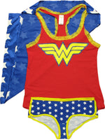 Wonder Woman Caped Tank and Briefs Junior Pajama Set