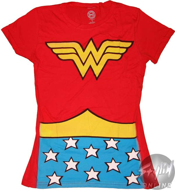 Wonder Woman Costume Juniors T-Shirt