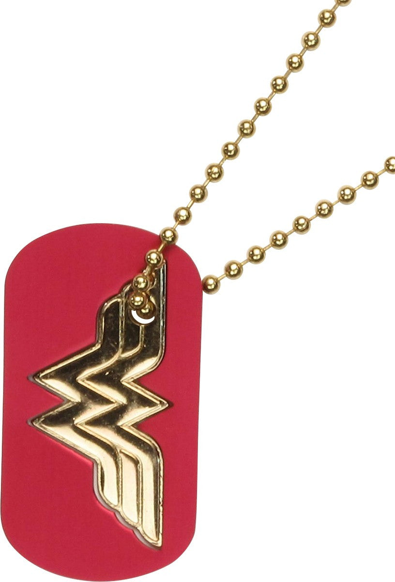 Wonder Woman Cut Out Dog Tag Necklace