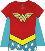 Wonder Woman Glitter Logo Cape Baby Tee