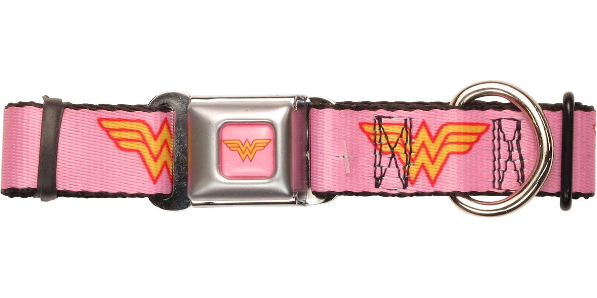 Wonder Woman Logo Pink Pet Collar
