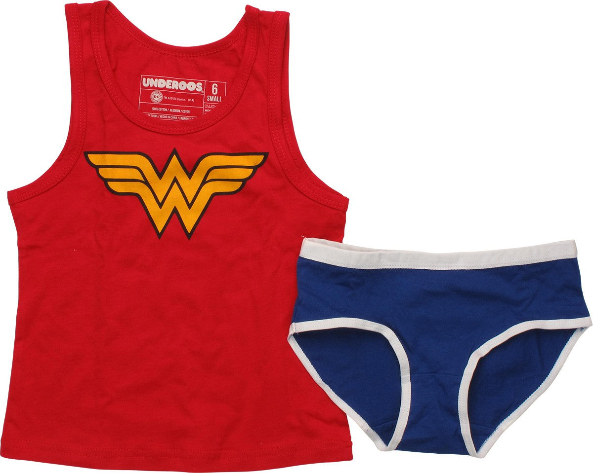 Wonder Woman Logo Primary Youth Tank Pajama Set