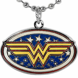 Wonder Woman Oval Logo Necklace
