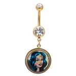 Wonder Woman Portrait Belly Ring
