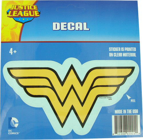 Wonder Woman Yellow Logo Vinyl Decal Sticker