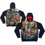 X Men Group Blast Sublimated Overlay Convertible Vest Hoodie
