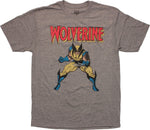 X Men Wolverine Pose Vintage Distressed T-Shirt