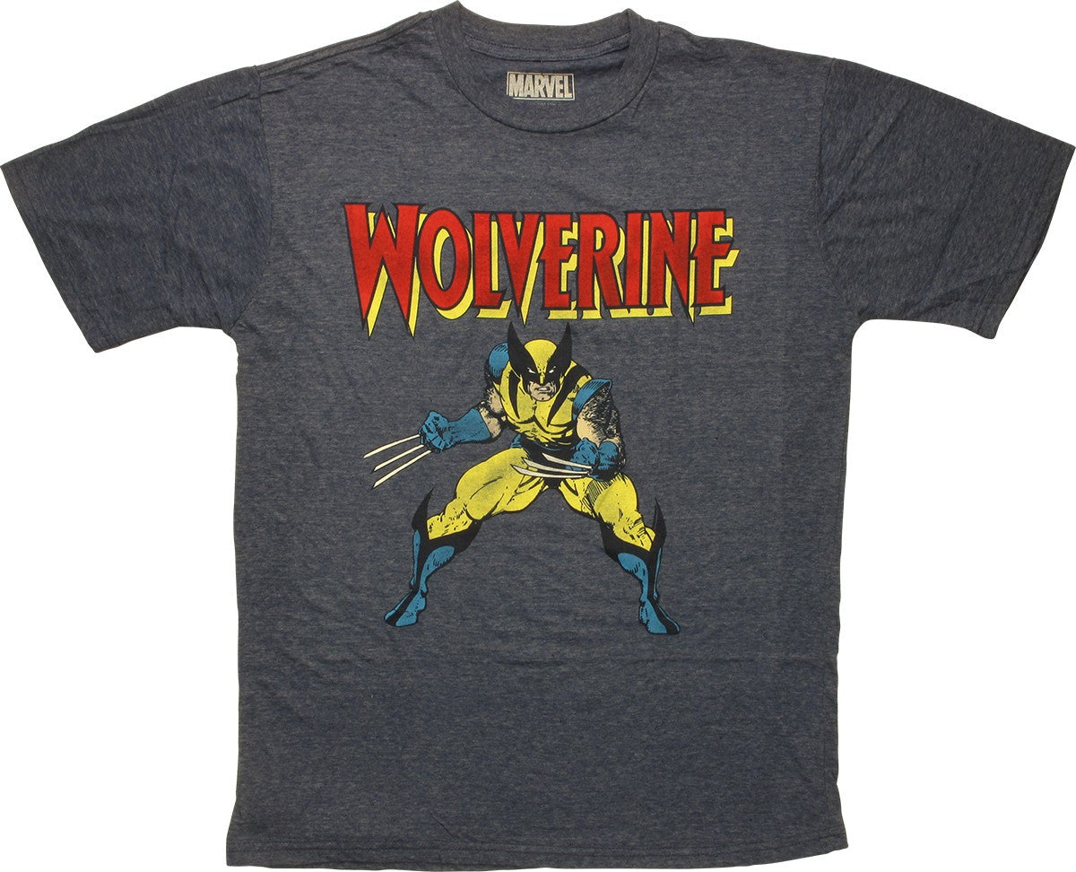 X Men Wolverine Posed Under Name T-Shirt