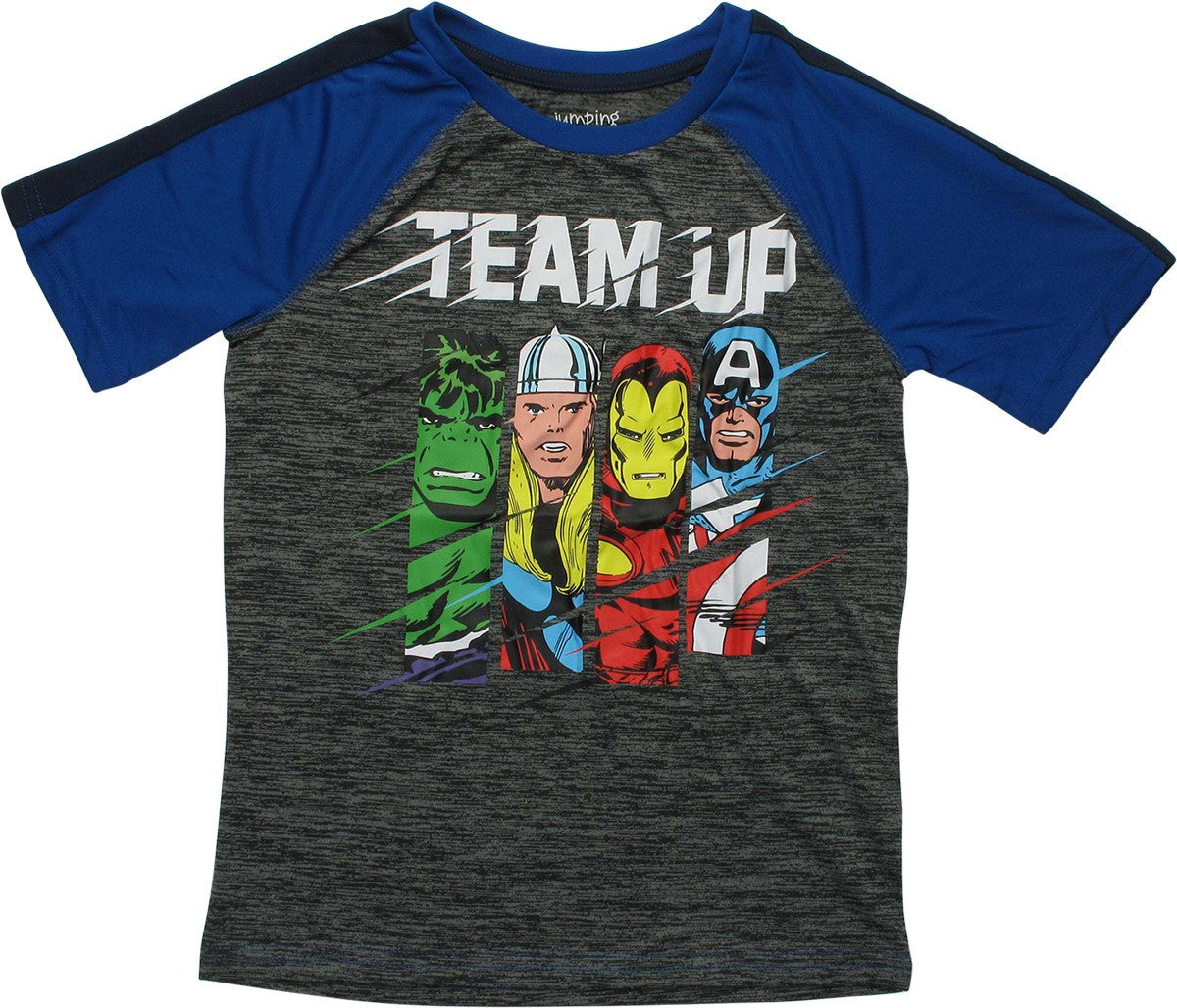 Avengers Lineup Athletic Youth T-Shirt