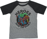 Avengers Save The World Raglan Youth T-Shirt