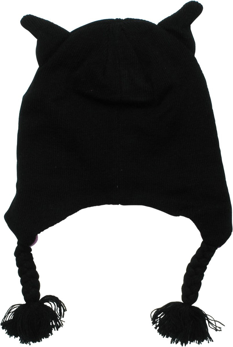 Batgirl Logo Ear Tasseled Laplander Youth Beanie