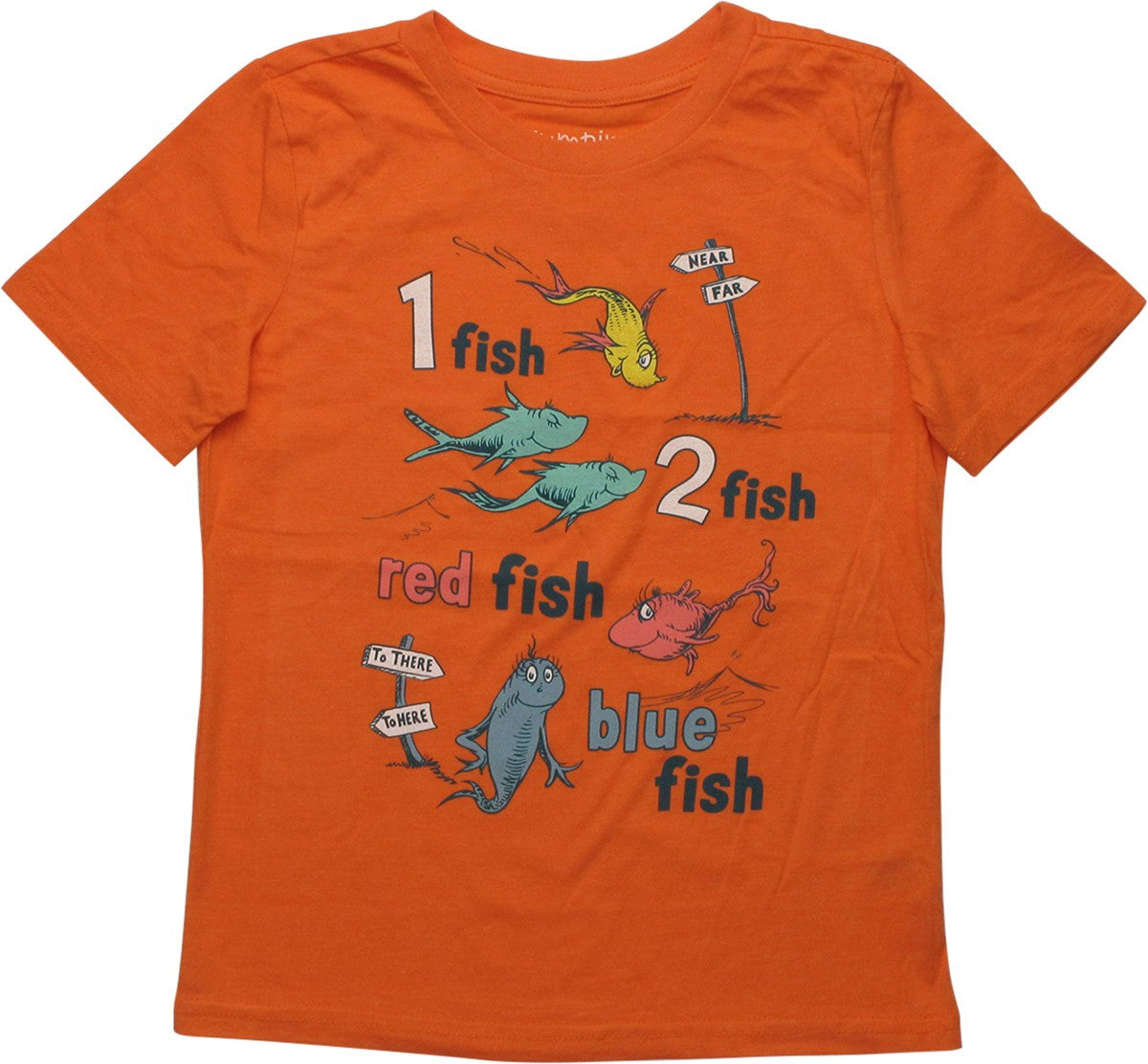 Dr Seuss One Fish Near Far Youth T-Shirt