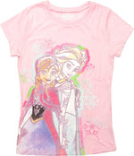 Frozen Watercolor Sisters Girls Youth T-Shirt