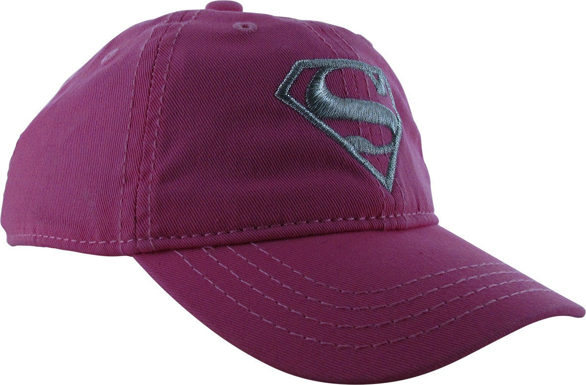 Supergirl Silver Classic Logo Stretch Youth Hat