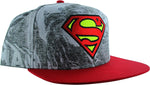Superman Sketch Gray Red Bill Snapback Youth Hat