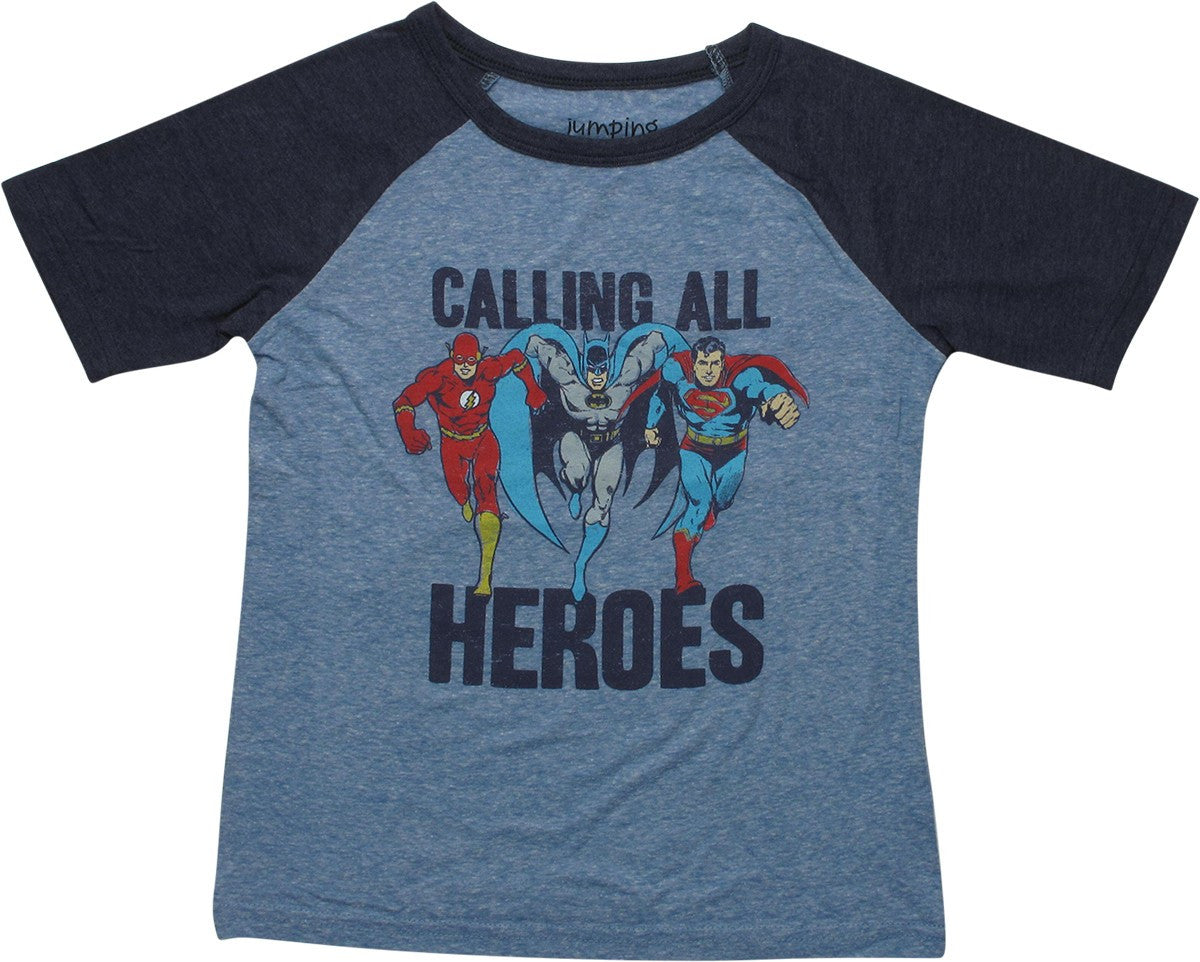 Justice League Calling Heros Youth T-Shirt