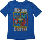 Justice League Heros Unite Youth T-Shirt