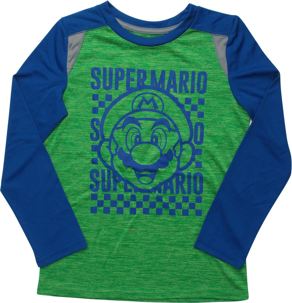 Mario Face Athletic Youth T-Shirt - Long Sleeve