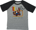Mario Kart Checker Flag Stripe Youth T-Shirt