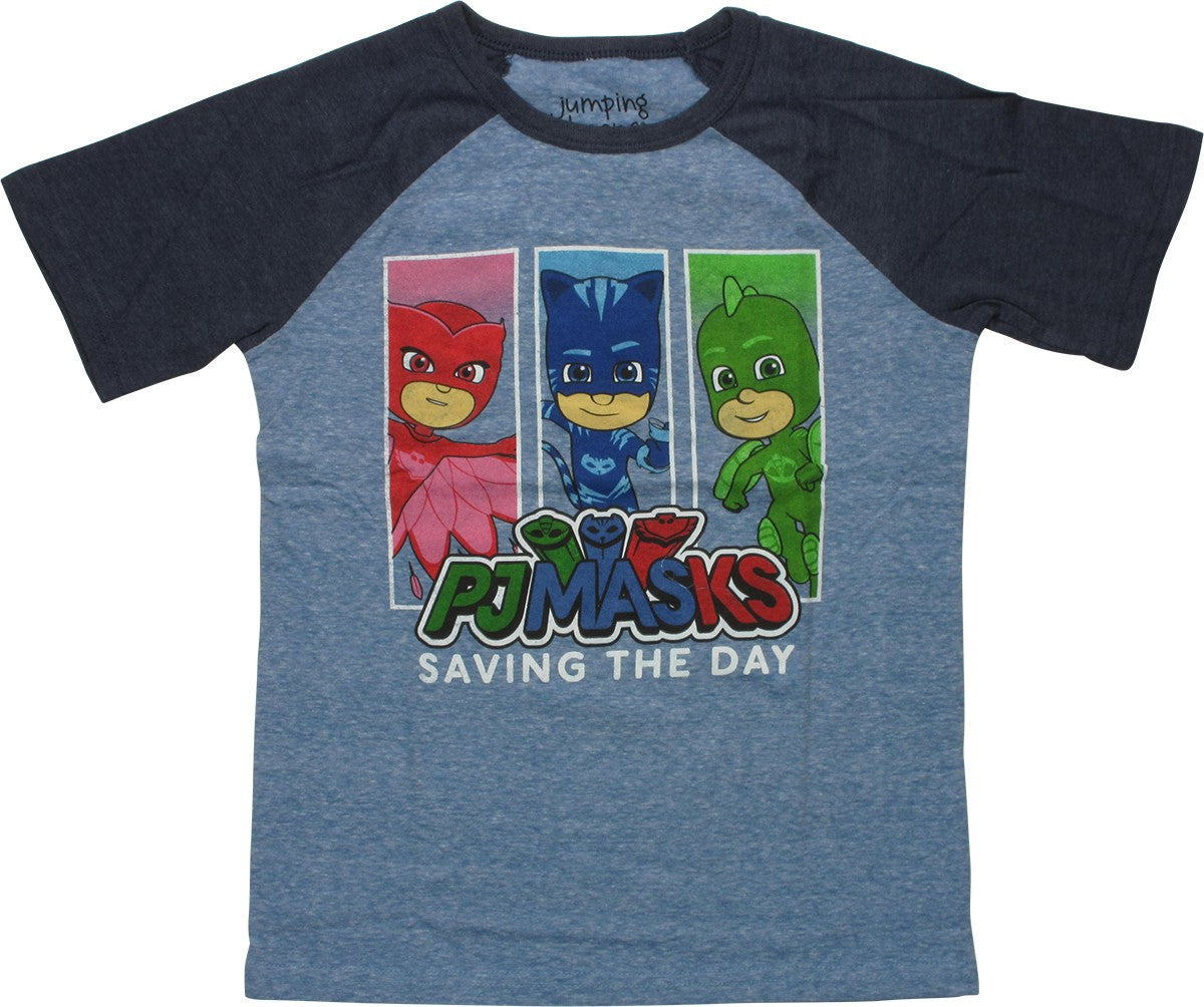 PJ Masks Saving The Day Raglan Youth T-Shirt