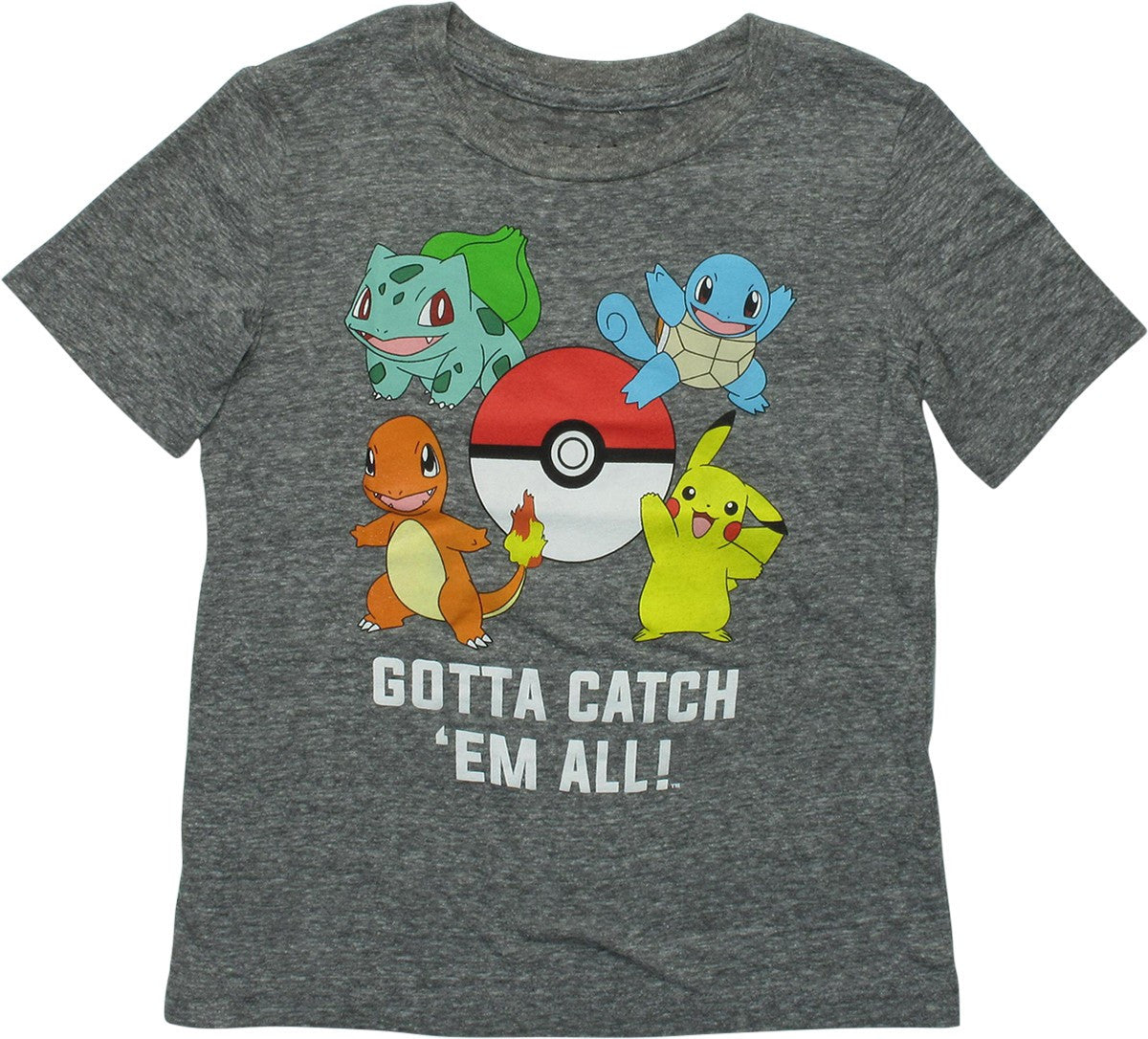 Pokemon Catch All Starters Youth T-Shirt