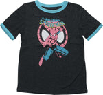 Spiderman Amazing Web Face Youth T-Shirt