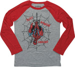 Spiderman Just Hangin Raglan Youth T-Shirt