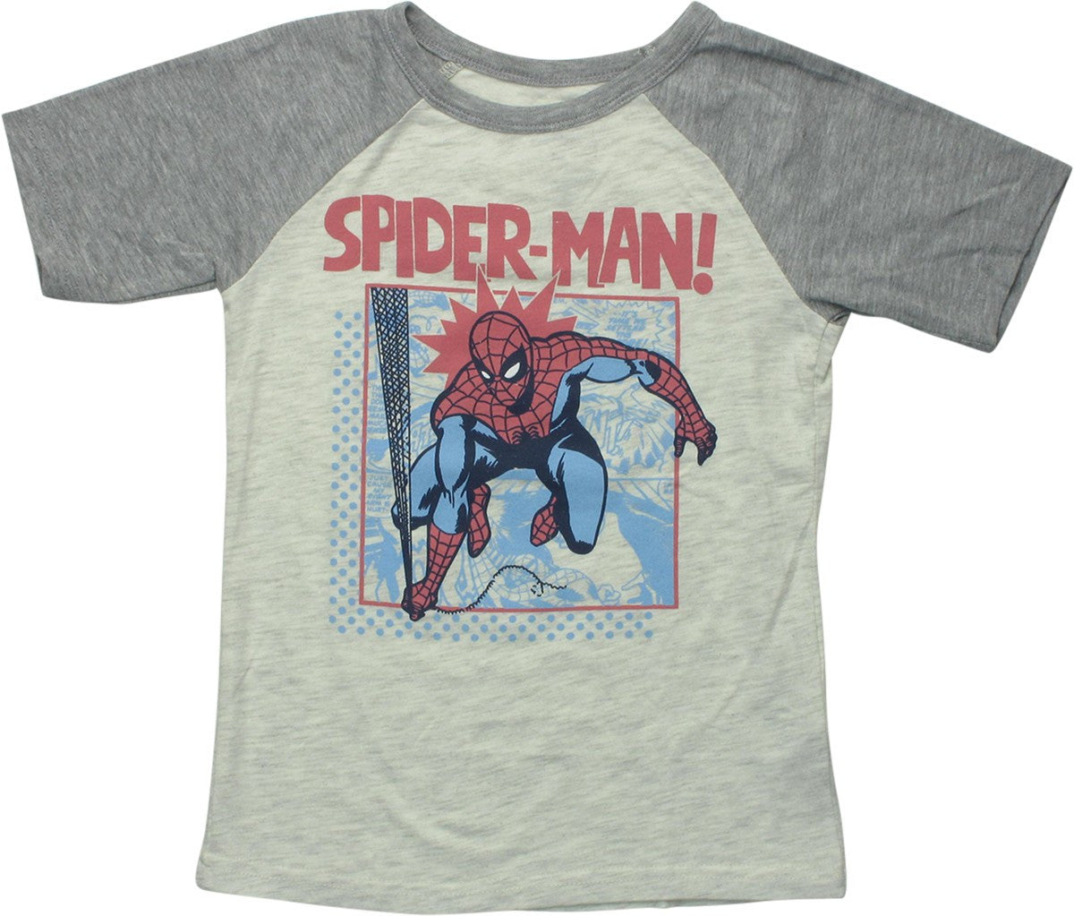 Spiderman Vintage Panel Swing Youth T-Shirt