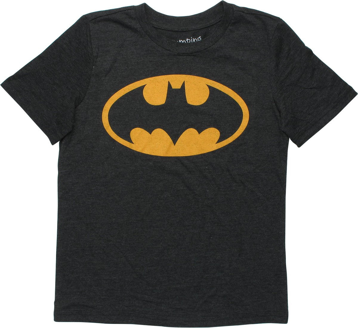 Batman Classic Emblem Heathered Gray Youth T-Shirt