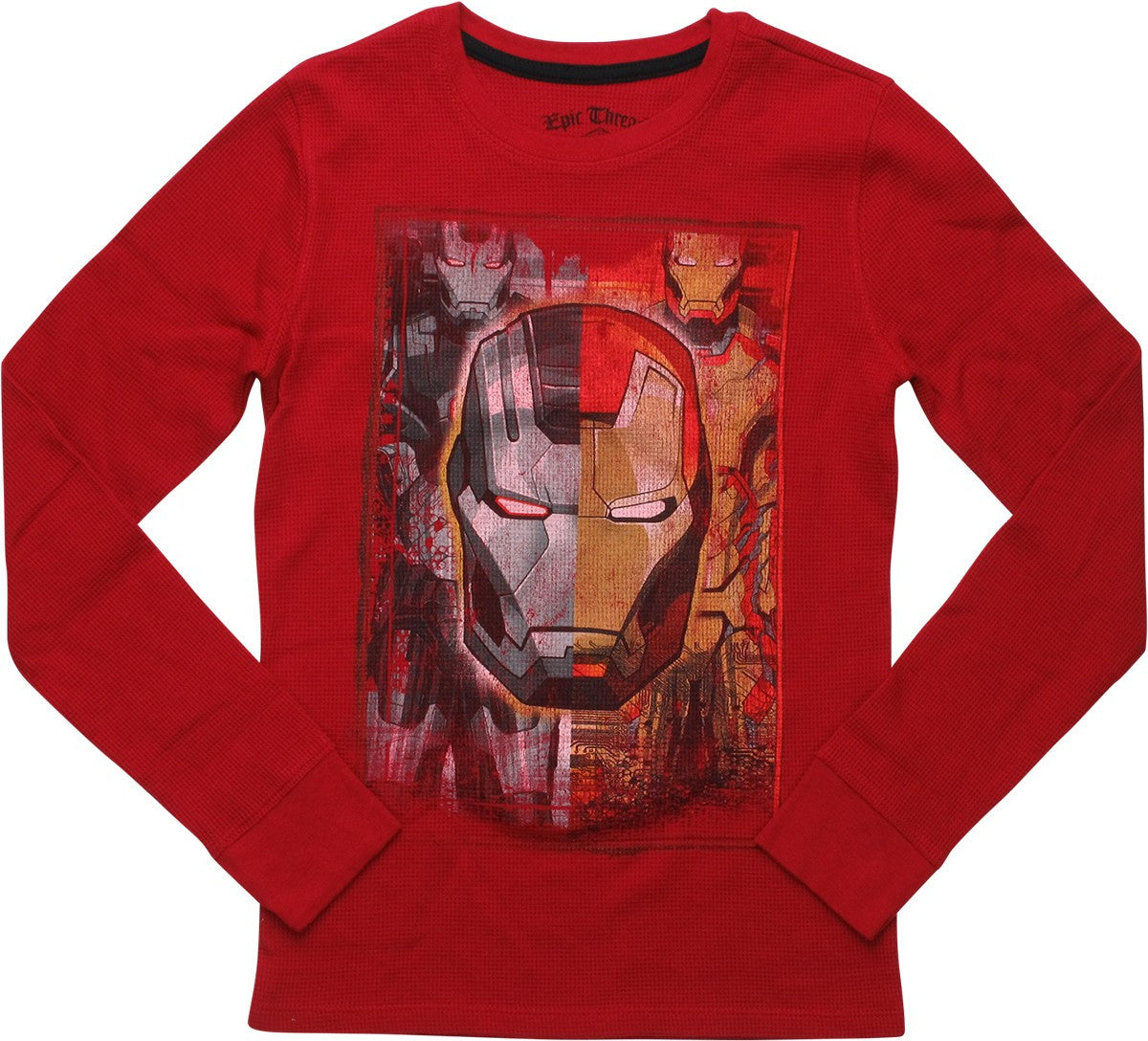 Iron Man and War Machine Thermal LS Youth T-Shirt