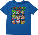 Nintendo Super Mario Cast Squares Youth T-Shirt