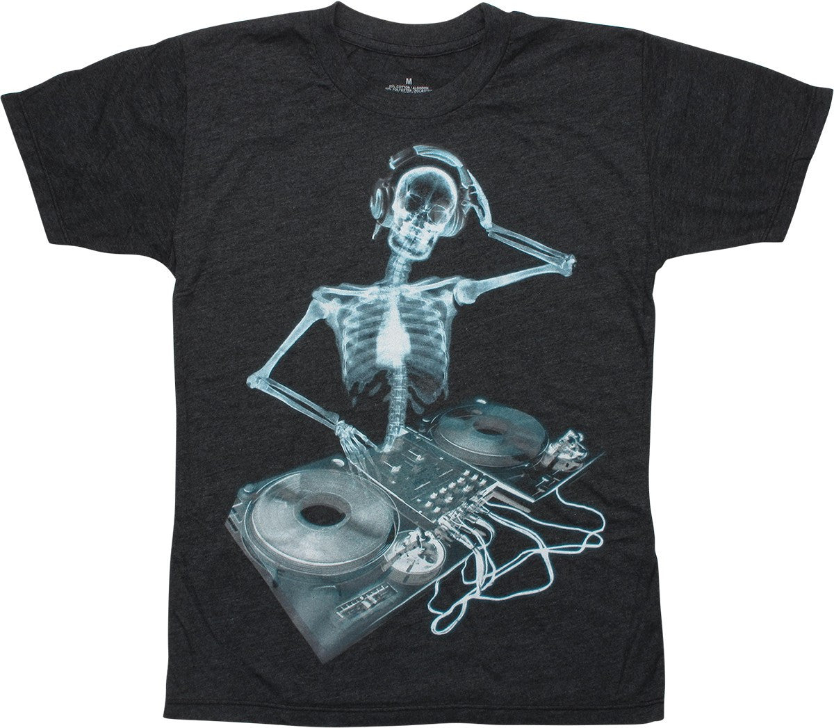 Skeletal X-Ray DJ Charcoal Youth T-Shirt