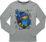 Phineas and Ferb Hero Perry Thermal LS Youth Shirt
