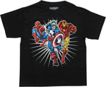 Avengers Hero Trio Black Youth T-Shirt