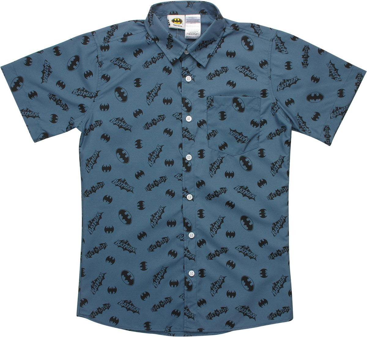 Batman Logo Icons Youth Button Shirt