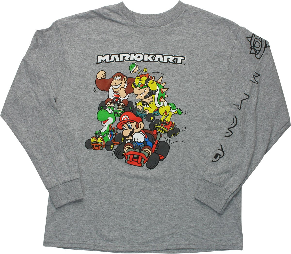 Mario Kart Close Race Long Sleeve Youth T-Shirt