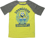 Spongebob Squarepants Checker Raglan Youth T-Shirt