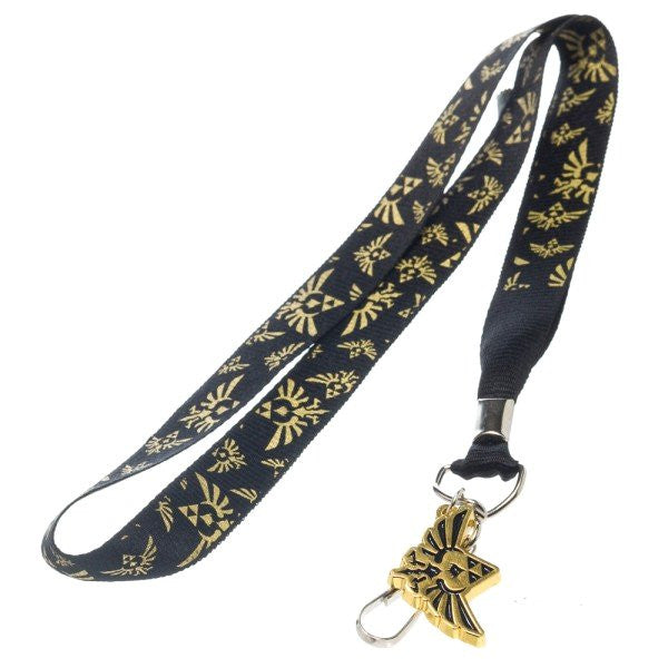 Zelda Crest Collage Metal Charm Lanyard